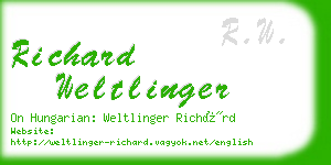 richard weltlinger business card